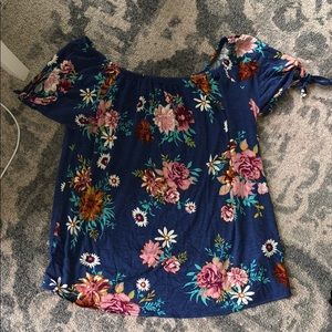 Pink rose floral shirt